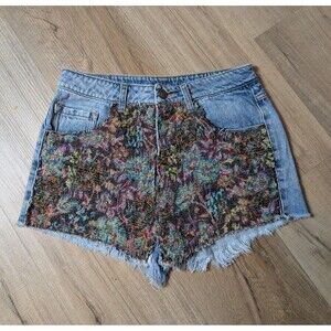 BDG Urban Outfitters Size 25 Freja Vintage Fit Tapestry Denim Shorts Boho RARE